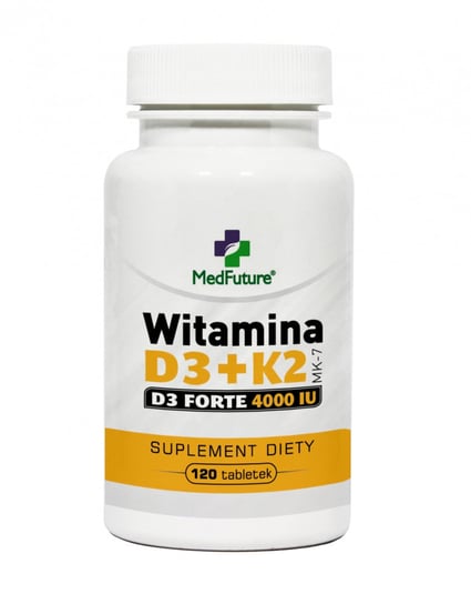 Suplement diety, Witamina D3+K2 FORTE 4000 IU (MK-7) - 120 tabletek MedFuture