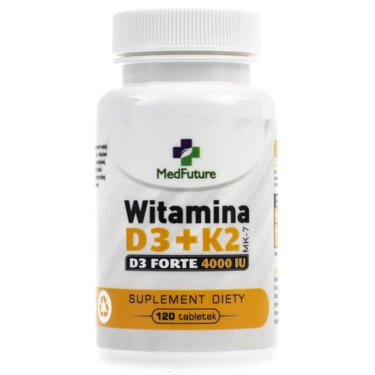 Suplement diety, Witamina D3 + K2 Forte MEDFUTURE, 120 tabletek MedFuture