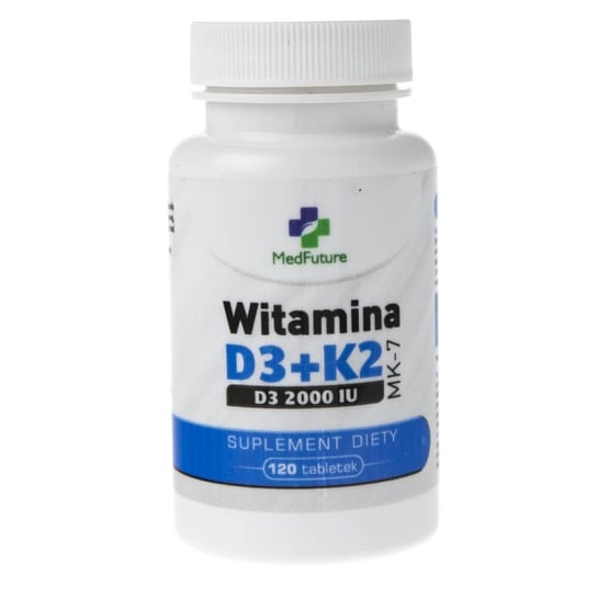 Suplement diety, Witamina D3 + K2 MEDFUTURE, 120 tabletek MedFuture