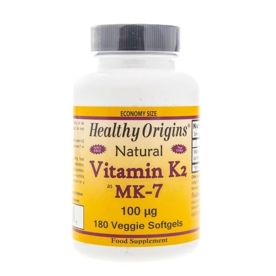 Suplement diety, Witamina K2 MK-7 HEALTHY ORIGINS, 100 mcg, 180 kapsułek Healthy Origins