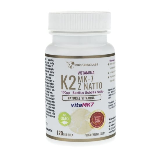 Suplement diety, Witamina K2 Vita-MK7 PROGRESS LABS, 100 mcg, 120 tabletek Progress Labs