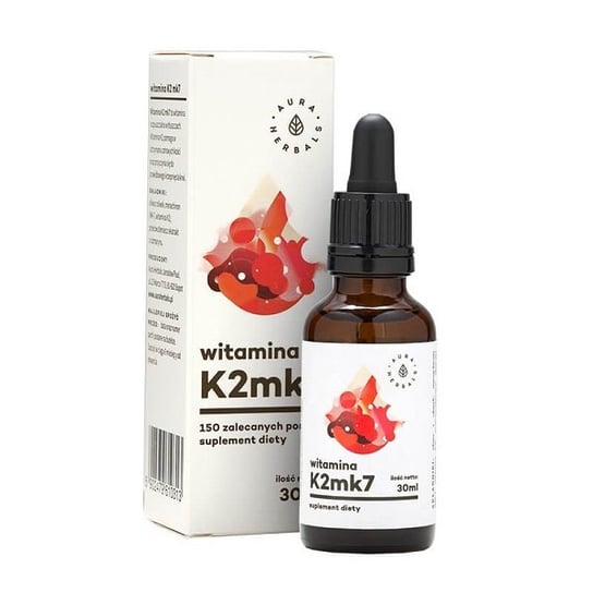 Suplement diety, Witamina K2Mk7 Aura Herbals, 30 Ml Aura Herbals