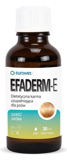 Suplement diety wspomagający przy problemach wypadającej sierści EUROWET Efaderm-E, 30 ml EUROWET