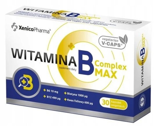 Suplement diety, Xenico, Witamina B Complex Max 30 kaps. Xenico Pharma
