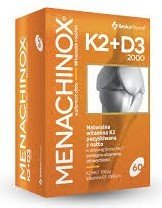 Suplement diety, Xenicopharma Menachinox K2+D3 2000 60 Kaps. XENICO PHARMA