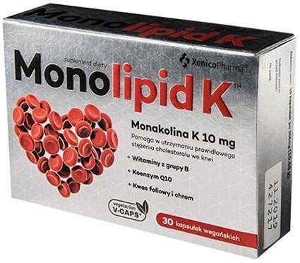 Suplement diety, Xenicopharma Monolipid K 30 Kaps. Czerwony Ryż XENICO PHARMA