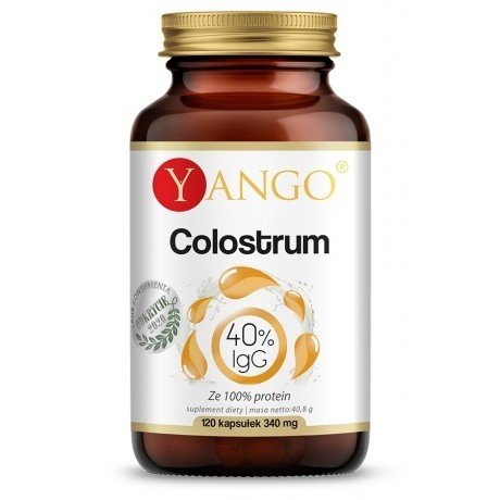 Suplement diety, Yango Colostrum ze 100% protein 340 mg 120 kap. Yango