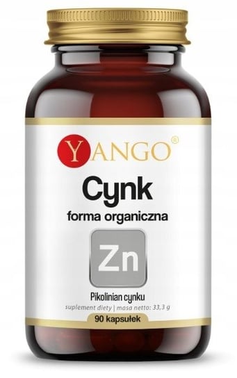 Suplement diety, Yango, Cynk forma organiczna odporność, 90 kaps. Yango
