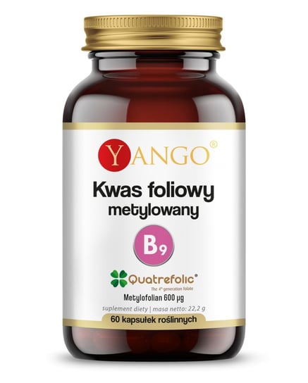 Suplement diety, Yango, Kwas foliowy metylowany Quatrefolic, 60 kaps. Yango