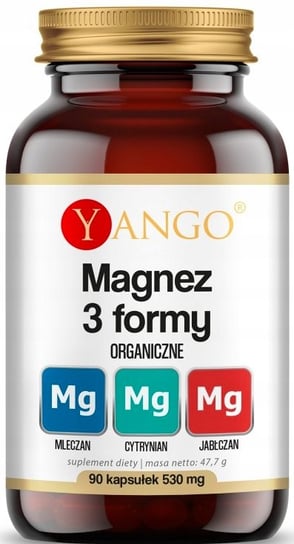 Suplement diety, Yango, Magnez 3 Formy Energia Kości, 90 Kaps. Yango