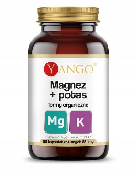 Suplement diety, Yango, Magnez + potas formy organiczne, 90 kaps. Yango