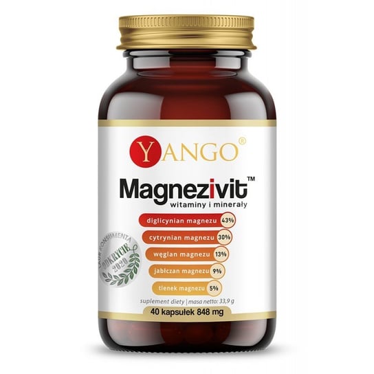 Suplement diety, Yango Magnezivit 40  kapsułek zestaw magnezów Yango