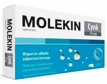 Suplement diety, Zdrovit, Molekin, Tabletki na odpornosć cynk 15 mg, 30 tabl. Inna marka