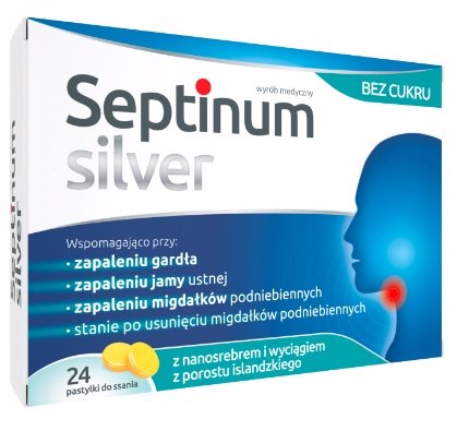 Suplement diety, Zdrovit, Septinum Silver, Nanosrebro na gardło, 24 kaps. Zdrovit