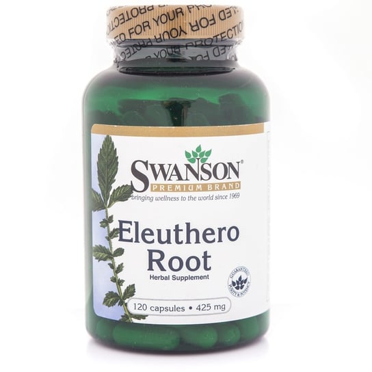 Suplement diety, Żeń-szeń syberyjski Eleuthero Root SWANSON, 425 mg, 120 kapsułek Swanson