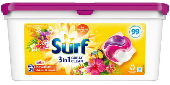 Surf Color Hawaiian Dream & Coconut Kapsułki do Prania 34szt Surf