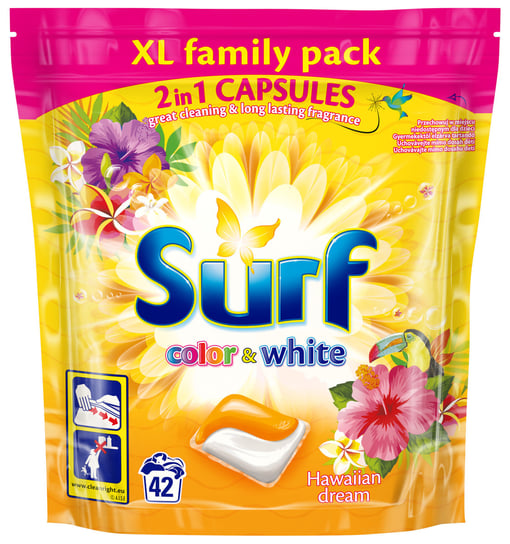 Surf, Kapsułki do prania kolorowych i białych tkanin, Hawajski sen, 1 kg Unilever