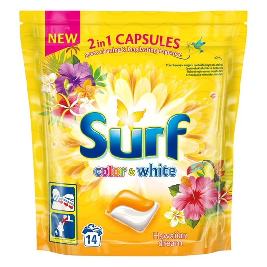Surf, Kapsułki do prania kolorowych i białych tkanin, Hawajski sen, 300 g Unilever