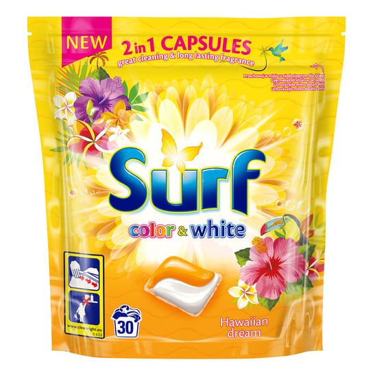 Surf, Kapsułki do prania kolorowych i białych tkanin, Hawajski sen, 700 g Unilever