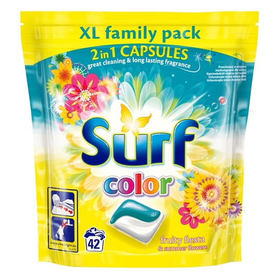 Surf, Kapsułki do prania kolorowych tkanin, Fruity Fiesta & Summer Flowers, 1 kg Unilever