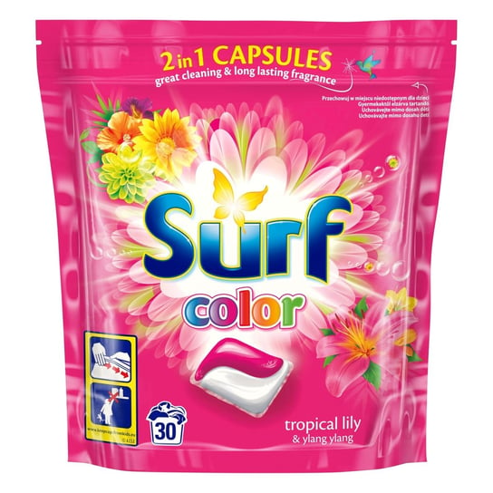 Surf, Kapsułki do prania kolorowych tkanin, Tropikalna lilia i Ylang Ylang, 700 g Unilever