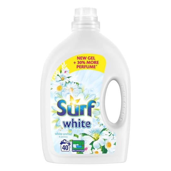 Surf, Płyn do prania białych tkanin, White Orchid & Jasmine, 2 l Unilever