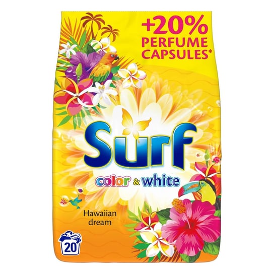 Surf, Proszek do prania kolorowych i białych tkanin, Hawajski sen, 1,3 kg Unilever