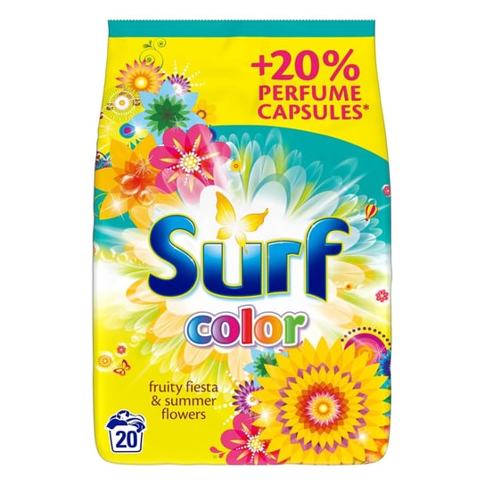 Surf, Proszek do prania kolorowych tkanin, Fruity Fiesta & Summer Flowers, 1,3 kg Unilever