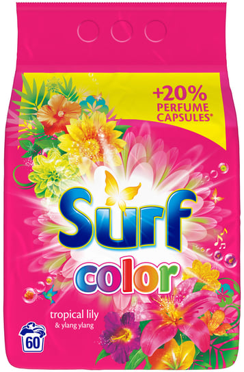Surf, Proszek do prania kolorowych tkanin, Tropikalna lilia i Ylang Ylang, 3,9 kg Unilever