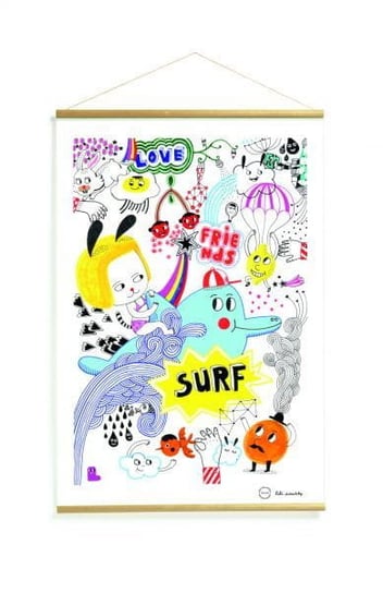 Surf'S Party - Plakat - Kakemono Little Big Room By Djeco Djeco