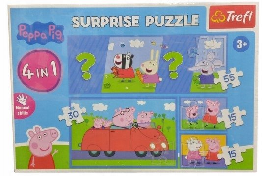 Surprise Puzzle ŚWINKA PEPPA 4 w 1 TREFL 91864 Trefl