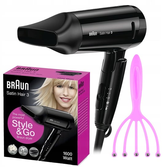 Suszarka Braun Satin Hair 3 HD350 Style&go + masażer Braun