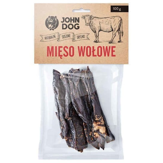 Suszone mięso wołowe dla psa JOHN DOG, 100 g John Dog