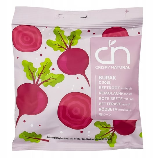 Suszony Burak Z Solą Morską Chipsy Z Buraka Przekąska 18G Crispy Natural