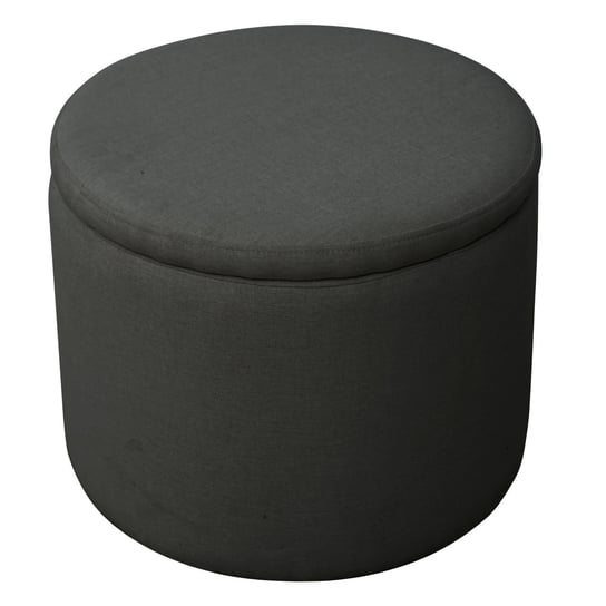 SVITA AMBER schowek z pokrywą stołek z miejscem do przechowywania pufa siedzisko pufa akcesoria domowe tapicerowane pokrycie tkanina antracyt SVITA