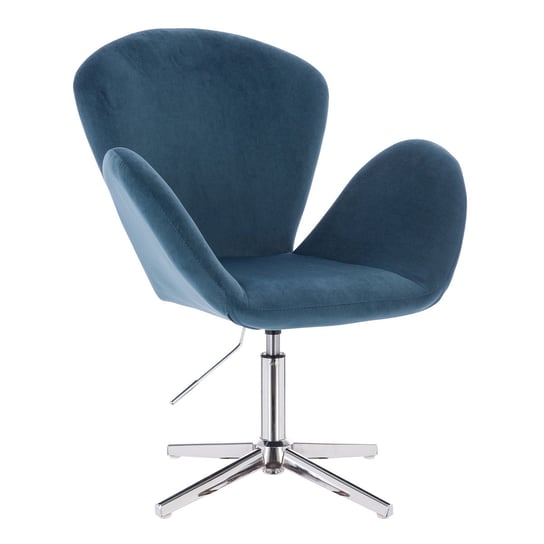 SVITA BROOX Krzesło biurowe z podłokietnikami Krzesło obrotowe z regulacją wysokości Velvet Blue SVITA