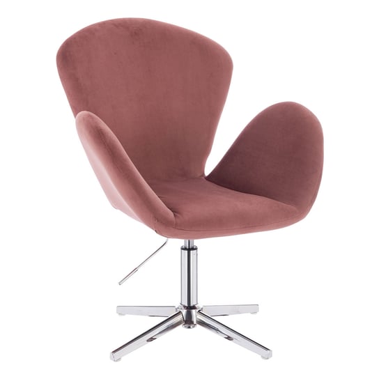 SVITA BROOX Krzesło biurowe z podłokietnikami Krzesło obrotowe z regulacją wysokości Velvet Pink SVITA