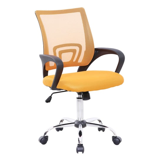 SVITA CYDNEY krzesło do biurka dziecięce młodzieżowe krzesło obrotowe krzesło z tkaniny krzesło biurowe żółte SVITA
