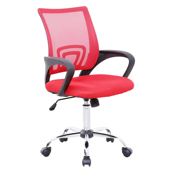 SVITA CYDNEY Krzesło do biurka Krzesło obrotowe dla dzieci Krzesło biurowe dla nastolatków Czerwony SVITA