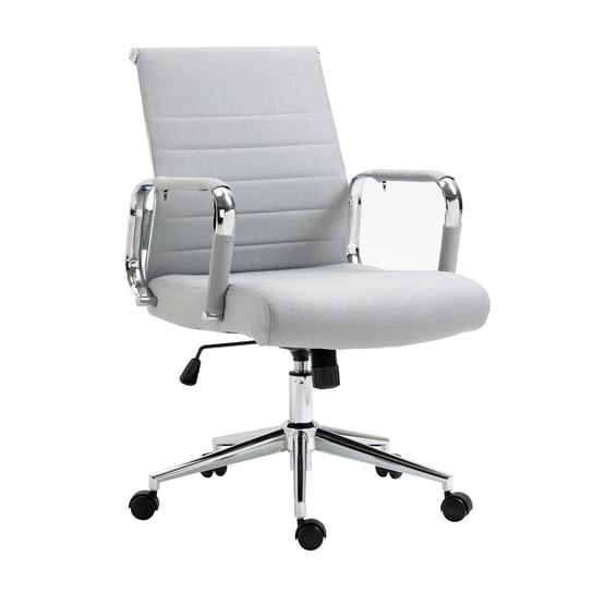 SVITA ELEGANCE COMFORT krzesło biurowe krzesło biurowe krzesło obrotowe krzesło gabinetowe pokrycie materiałowe jasnoszare SVITA