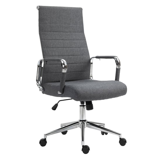 SVITA Elegance Comfort Krzesło biurowe z tkaniny ciemnoszare Krzesło obrotowe na biurko SVITA