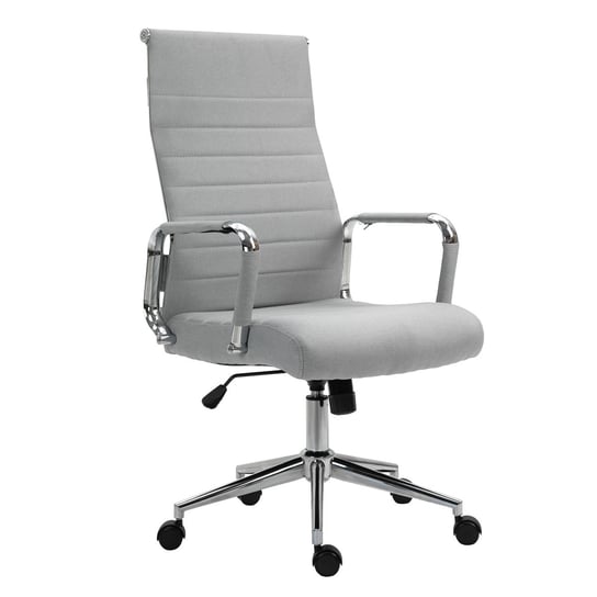 SVITA Elegance Comfort Krzesło biurowe z tkaniny jasnoszare Krzesło obrotowe na biurko SVITA