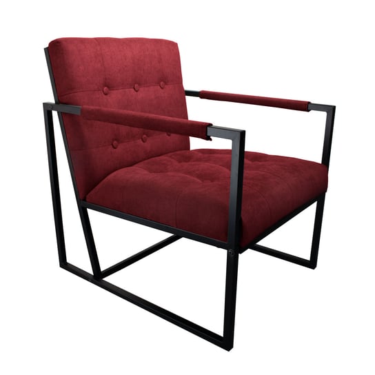 SVITA Fotel JONES Fotel relaksacyjny Lounge z poduszkami na siedzisko i oparcie Lounge czerwony SVITA