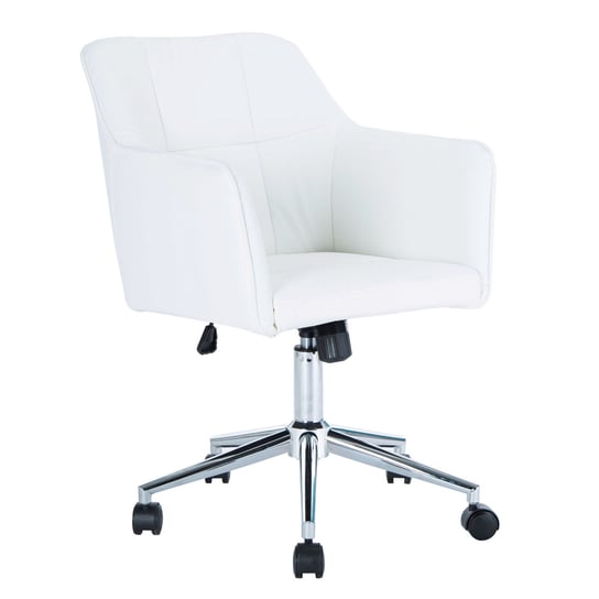 SVITA JAKE Krzesło biurowe Krzesło konferencyjne Krzesło obrotowe Krzesło biurowe Faux Leather Biały SVITA