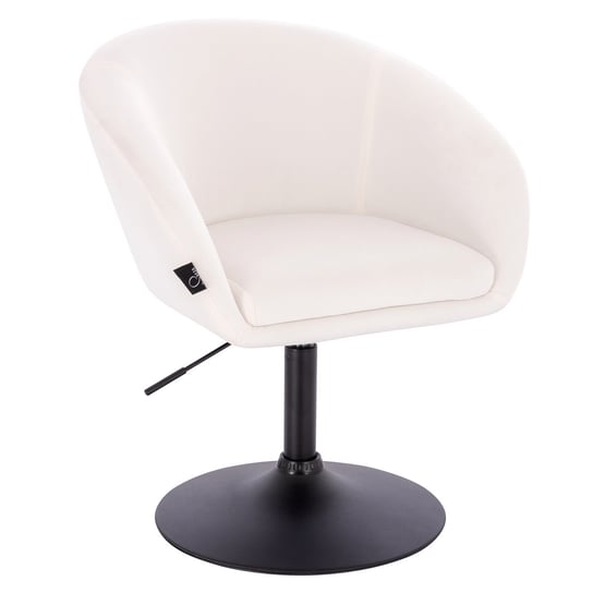 SVITA JAMAIKA Krzesło do salonu Krzesło koktajlowe Krzesło barowe Krzesło klubowe Krzesło tapicerowane Podstawa z podłokietnikami Aksamitny kremowy biały SVITA
