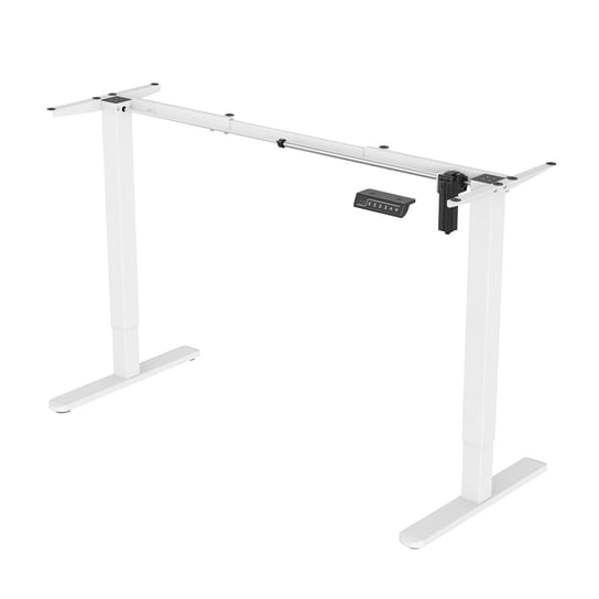 SVITA JIRI rama biurka elektryczna do blatu stołu regulowana wysokość nóg stołu funkcja pamięci metal biały SVITA