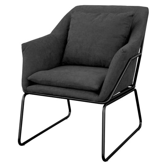 SVITA JOSIE fotel tapicerowany fotel boczny antracyt sofa fotel relaksacyjny tkanina SVITA