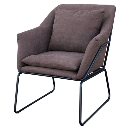 SVITA JOSIE fotel tapicerowany fotel boczny brązowy pojedyncza kanapa relaks fotel tkanina SVITA
