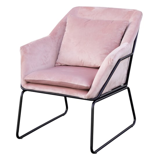 SVITA JOSIE Fotel tapicerowany Krzesło boczne Różowa kanapa Pojedyncze krzesło relaksacyjne Velvet SVITA