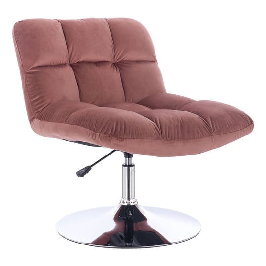 SVITA LAUREL Krzesło Obrotowe Tapicerowane Krzesło Obrotowe Podstawa Nóżka Velvet Stary Różowy SVITA